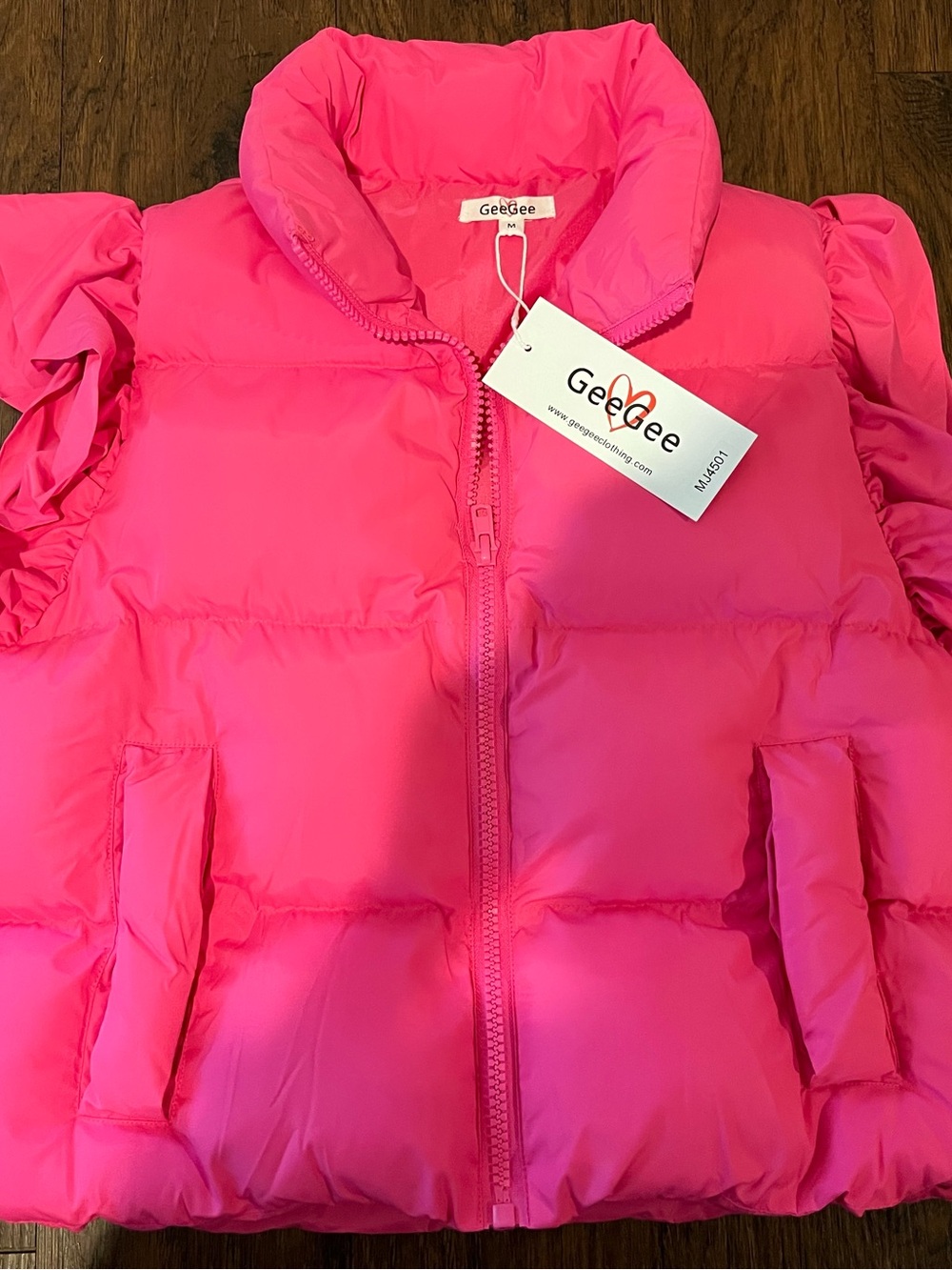 GeeGee Bright Pink Puffer Jacket